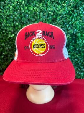 Whataburger Houston Rockets 1994 1995 Back To Back Champions Trucker Hat